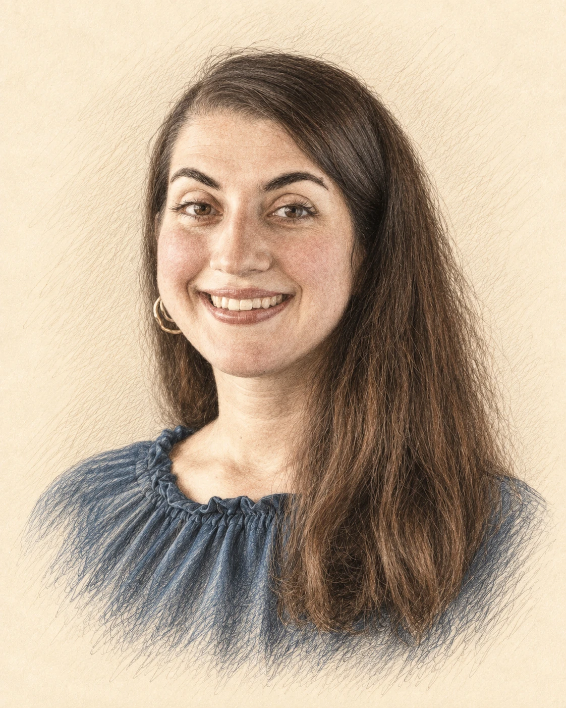 Drawn portrait of Christina Theodoris
