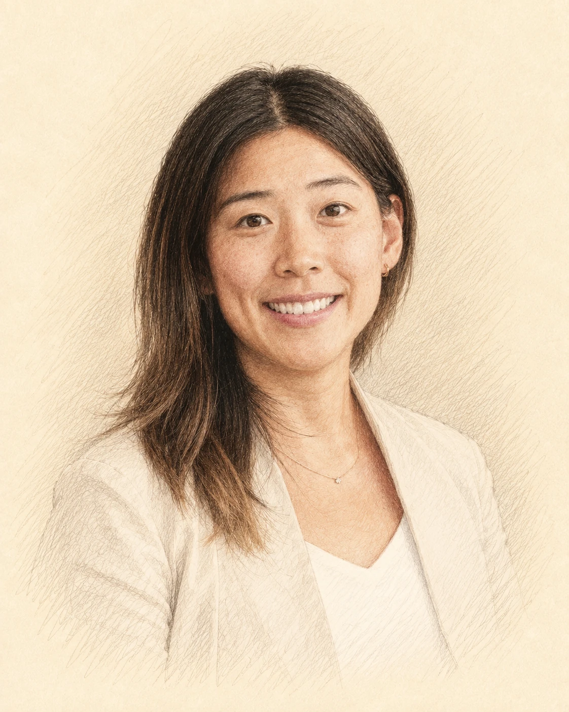 Drawn portrait of Sophia Liu