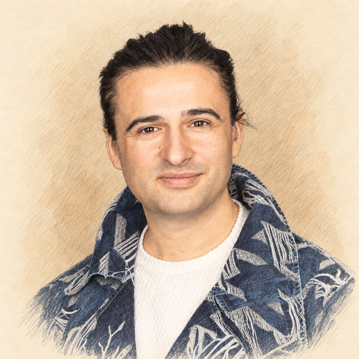 Drawn portrait of Jake P. Taylor King
