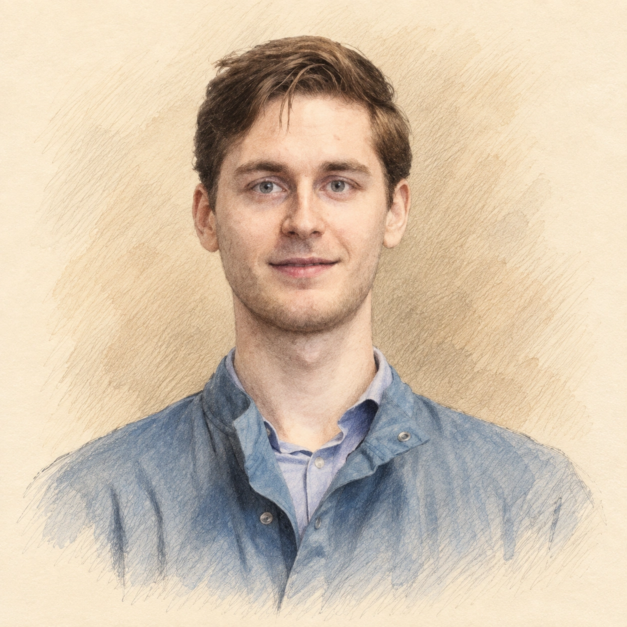Drawn portrait of Bjorn Fraser Olaisen
