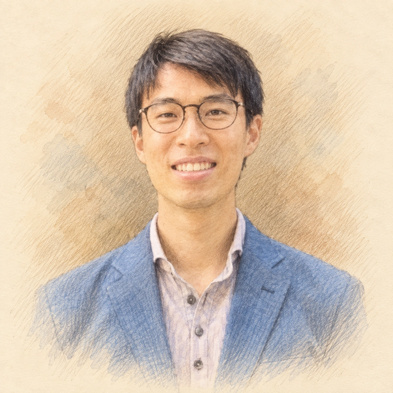 Drawn portrait of Sho (Joseph) Ozaki Tan