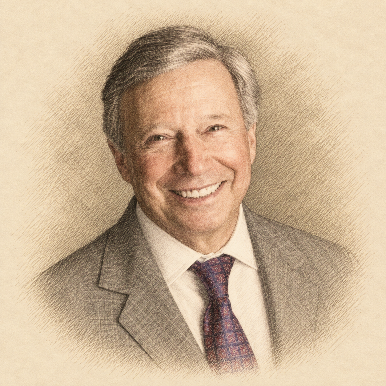 Drawn portrait of Robert Rosenkranz