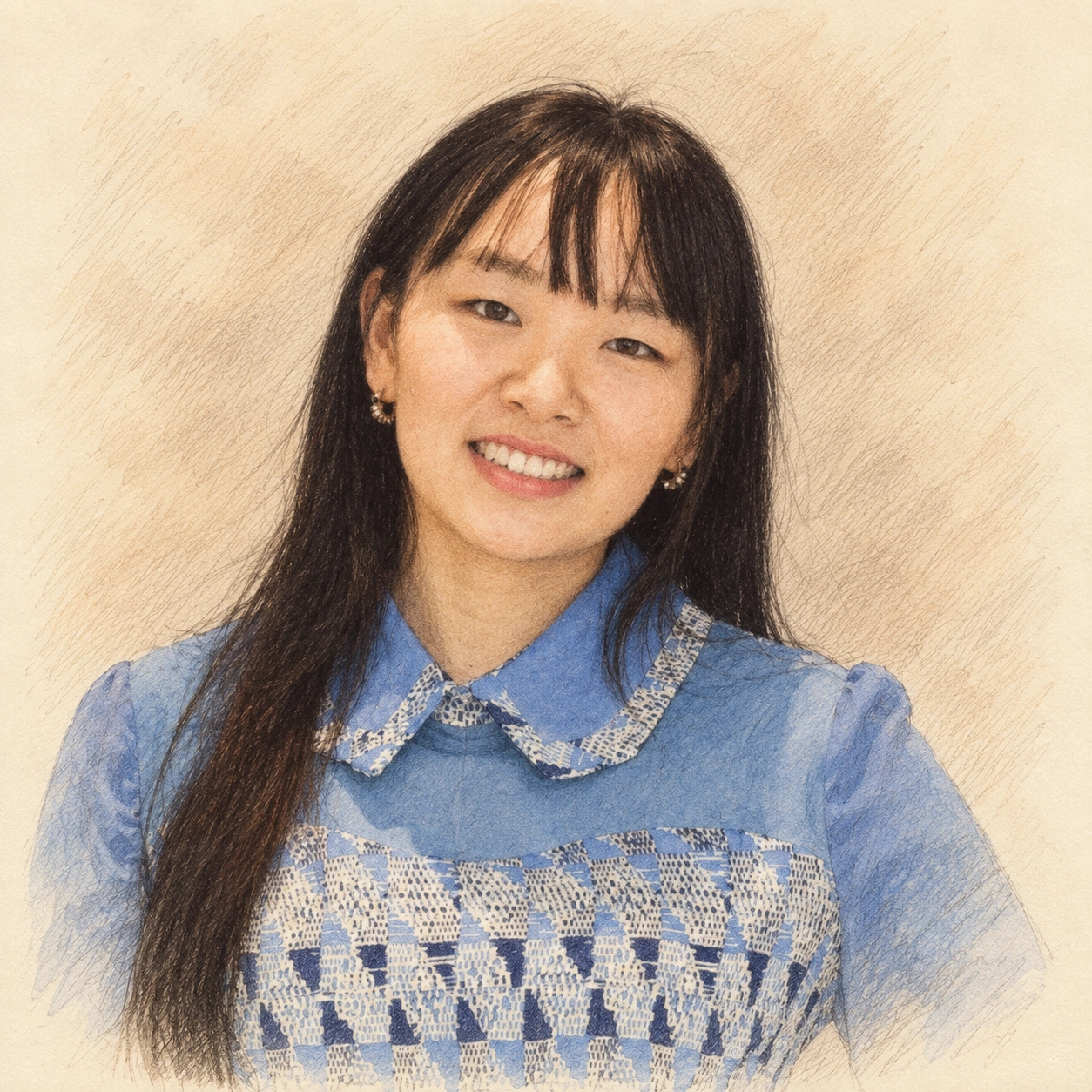 Drawn portrait of Huixun Zoe Du