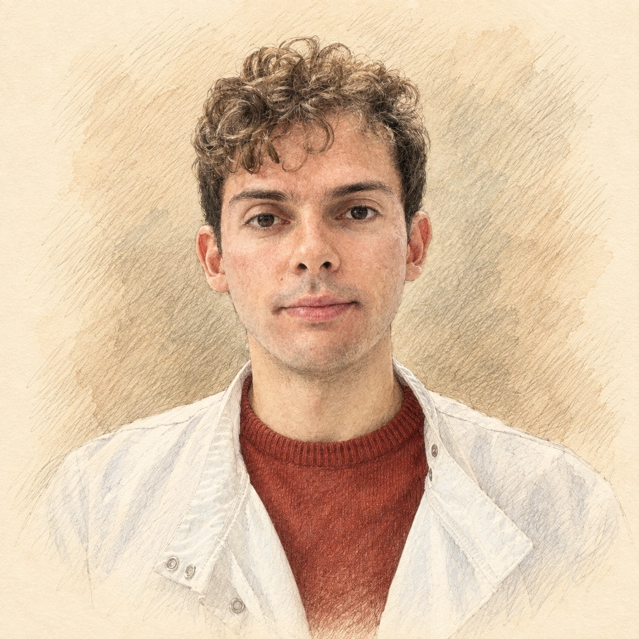 Drawn portrait of Nicolas Di Leo