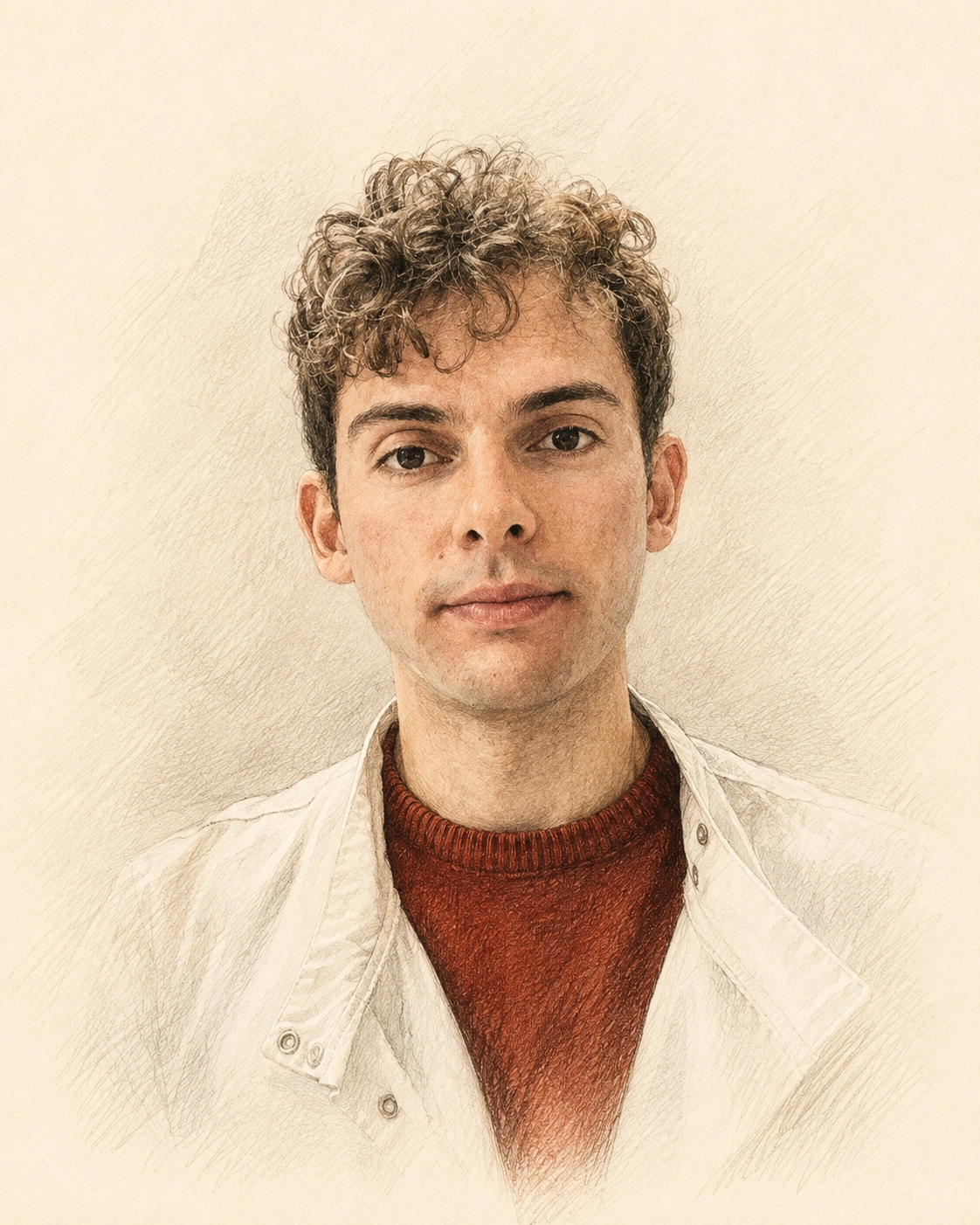 Drawn portrait of Nicolas Di Leo